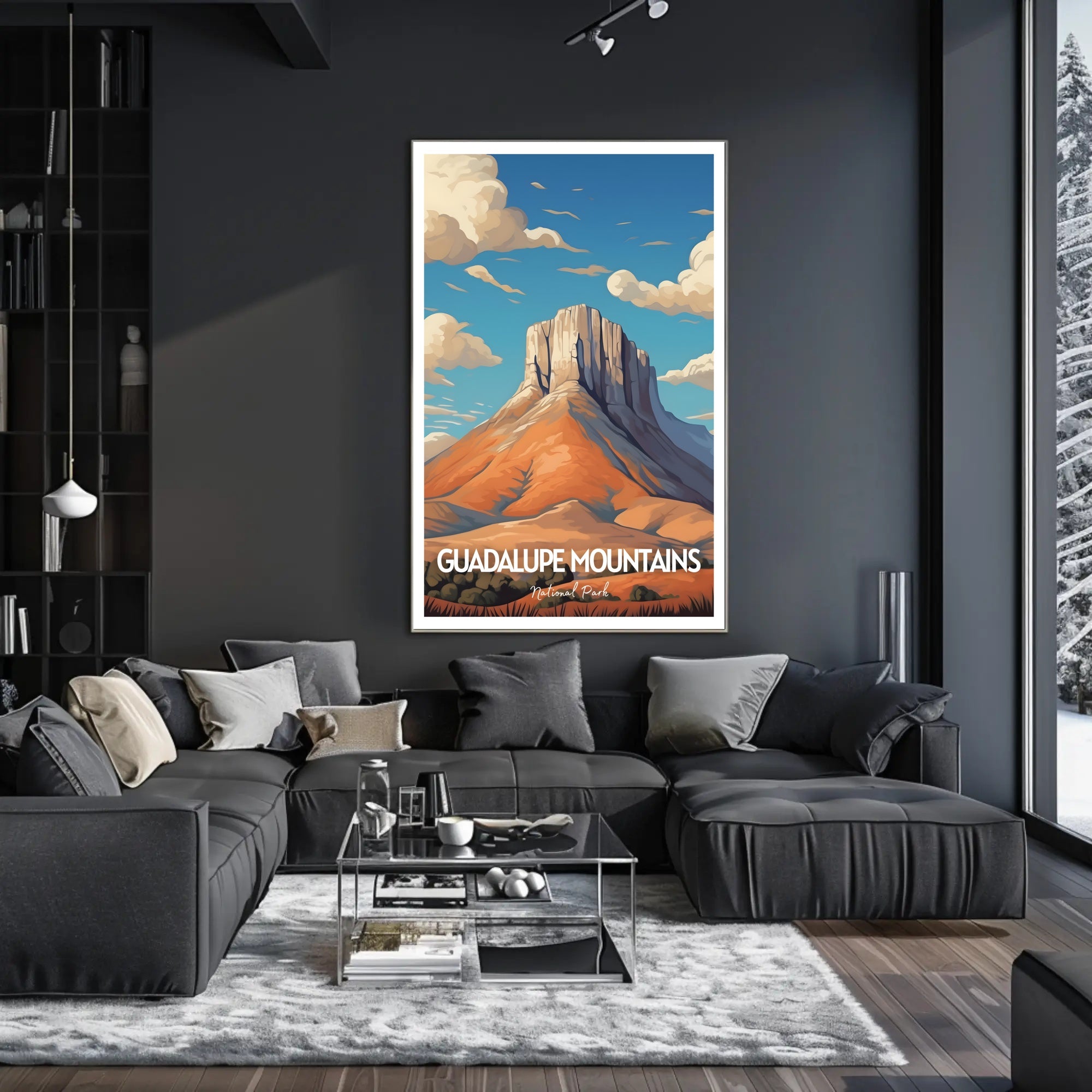 Guadalupe Mountains Poster Scenic National Park Print