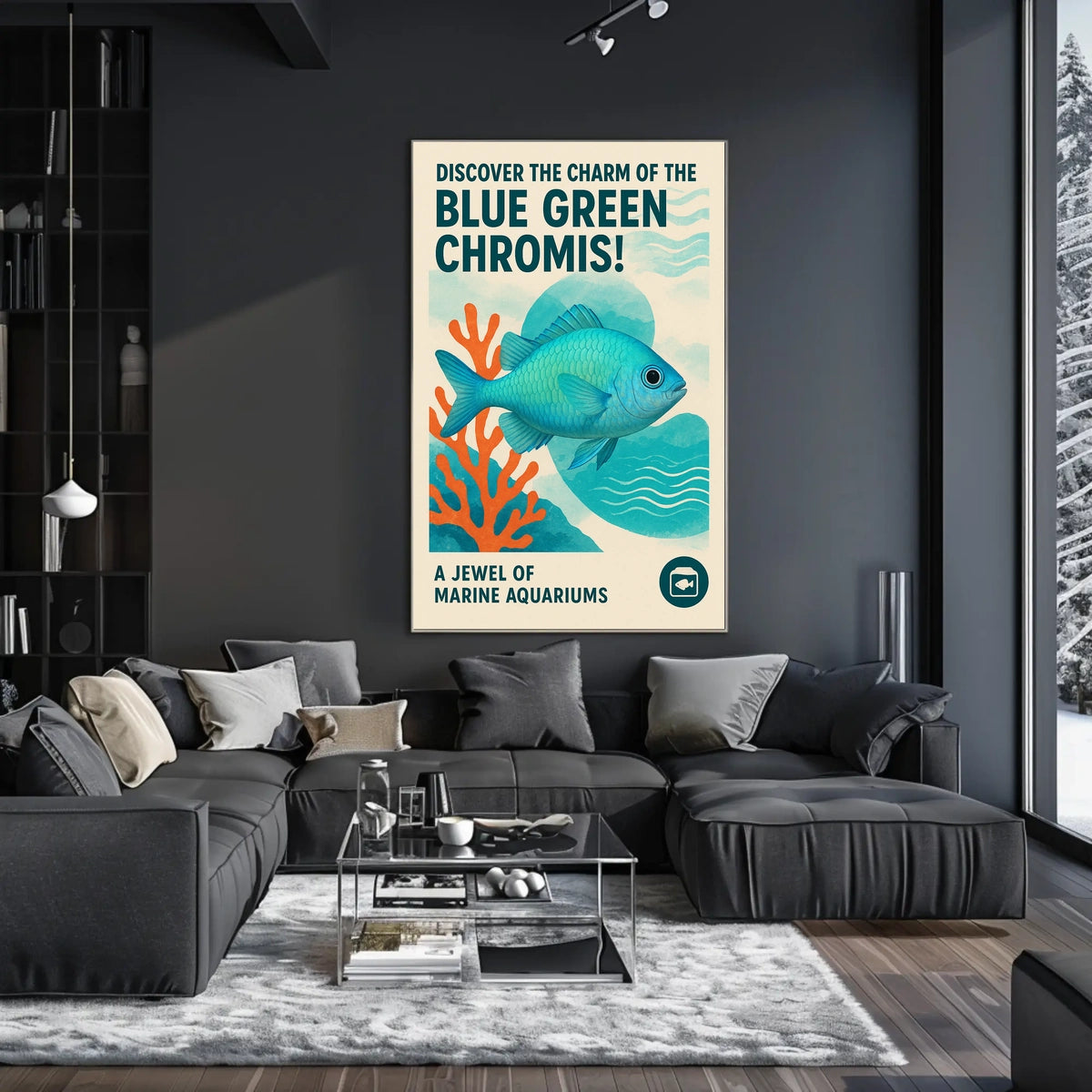 Discover the Charm of the Blue Green Chromis Poster