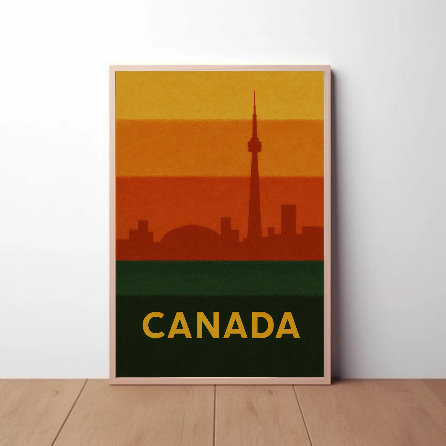 Toronto's Iconic Skyline Vintage Travel Poster