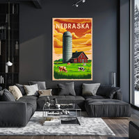 Nebraska Farm Life Poster