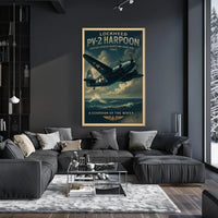 Lockheed PV2 Harpoon Vintage Aviation Poster