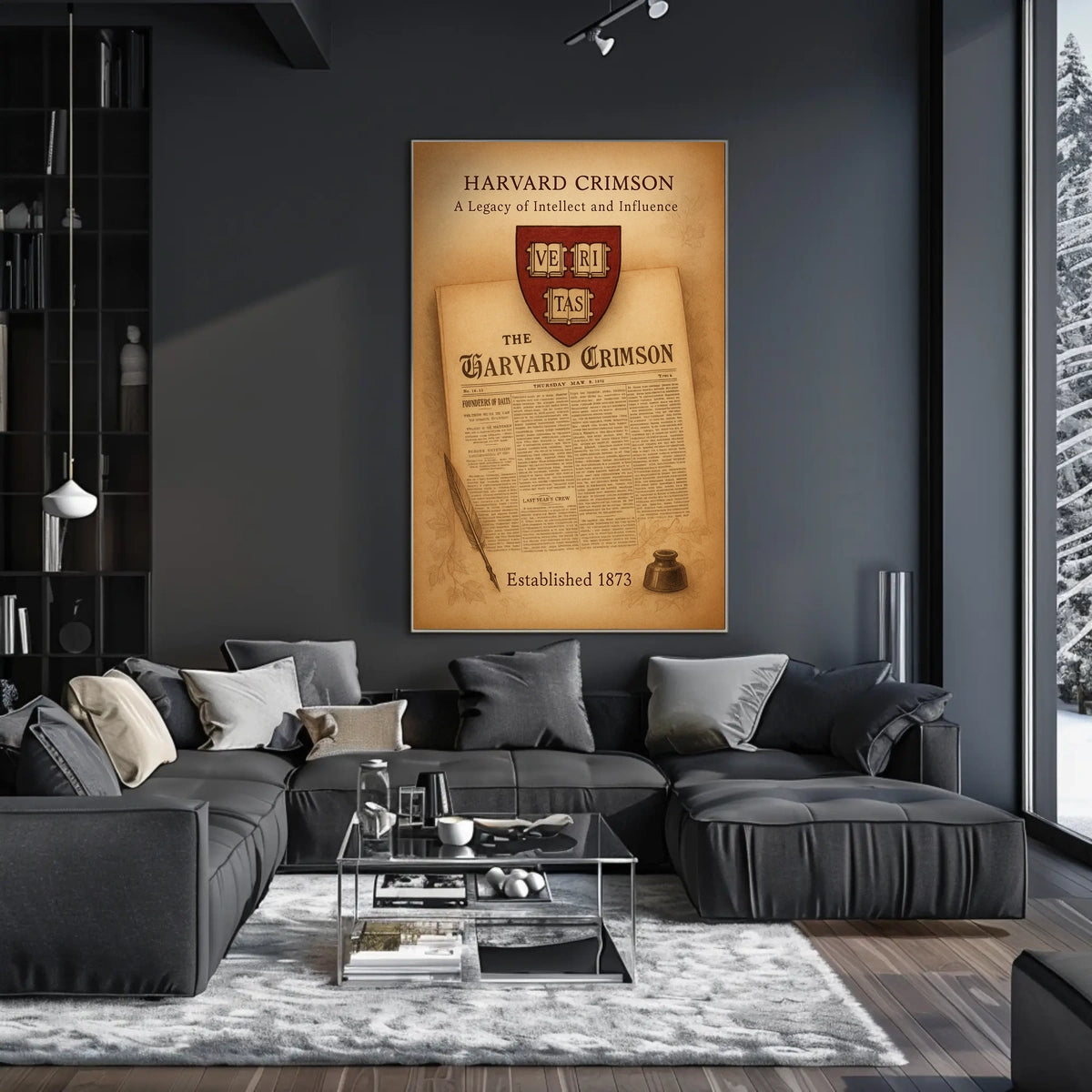 Harvard Crimson A Legacy of Intellect and Influence Poster