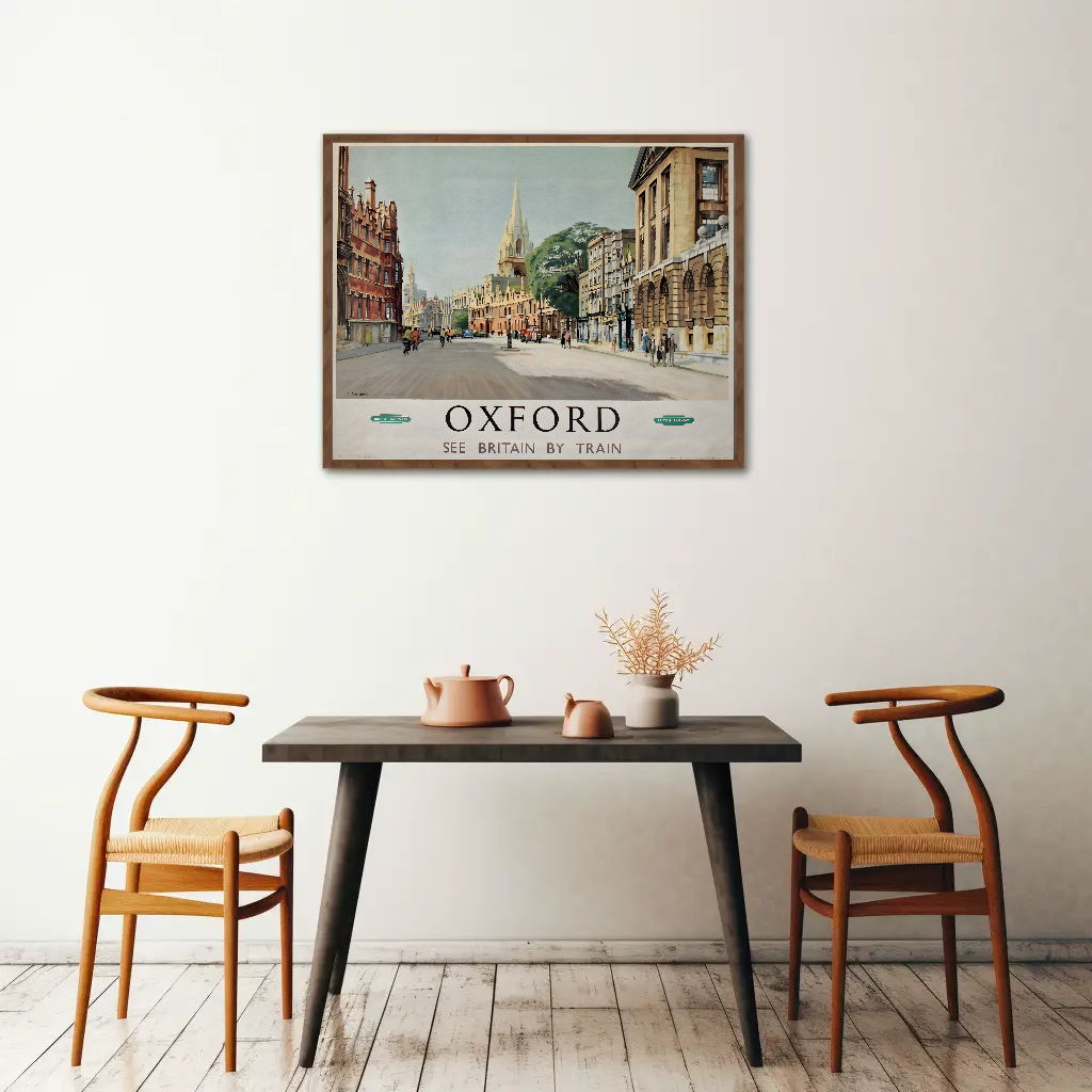 Oxford Travel by Train Poster