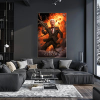 Bill Clinton Funny President Cartoon Poster