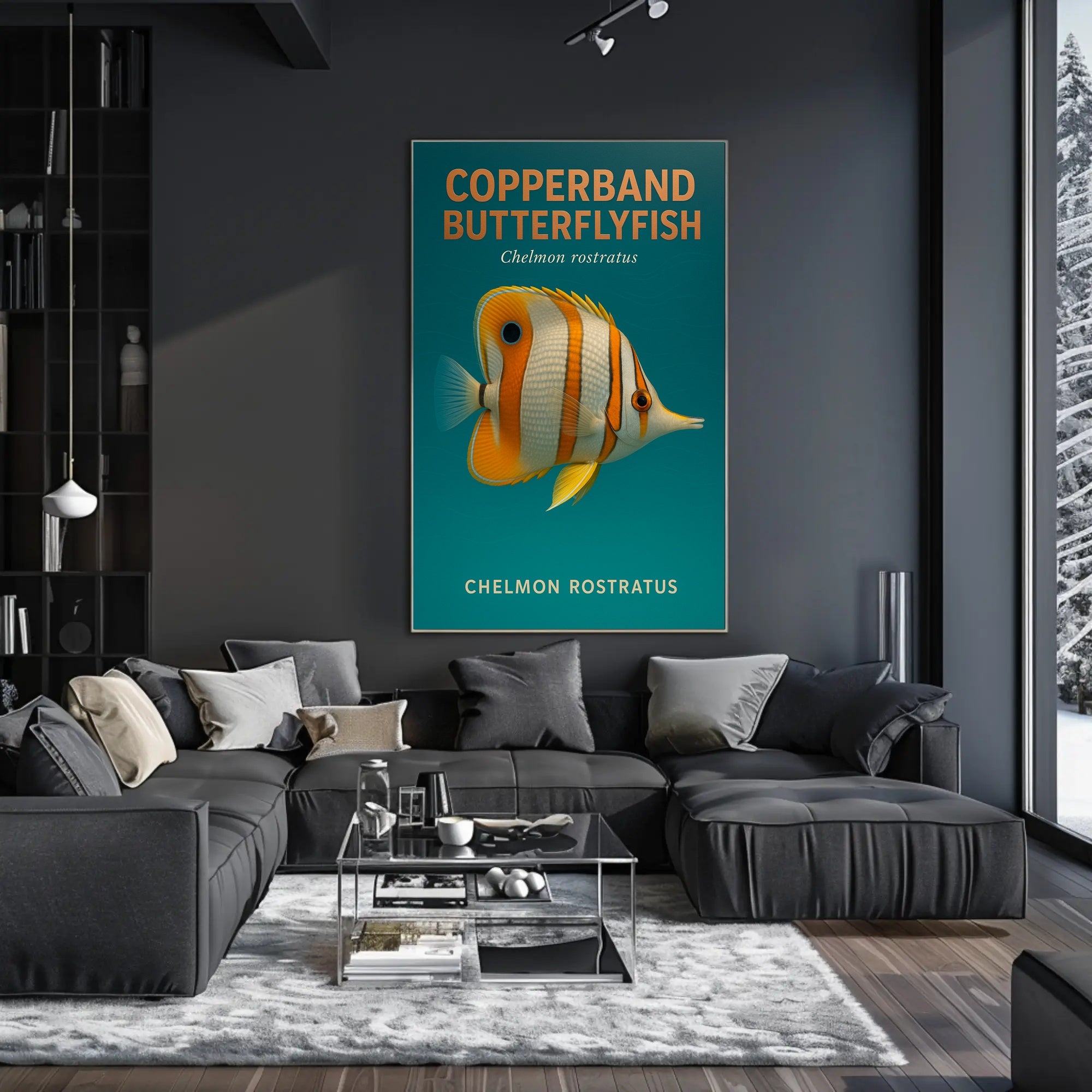 Copperband Butterflyfish Poster PosterGoat