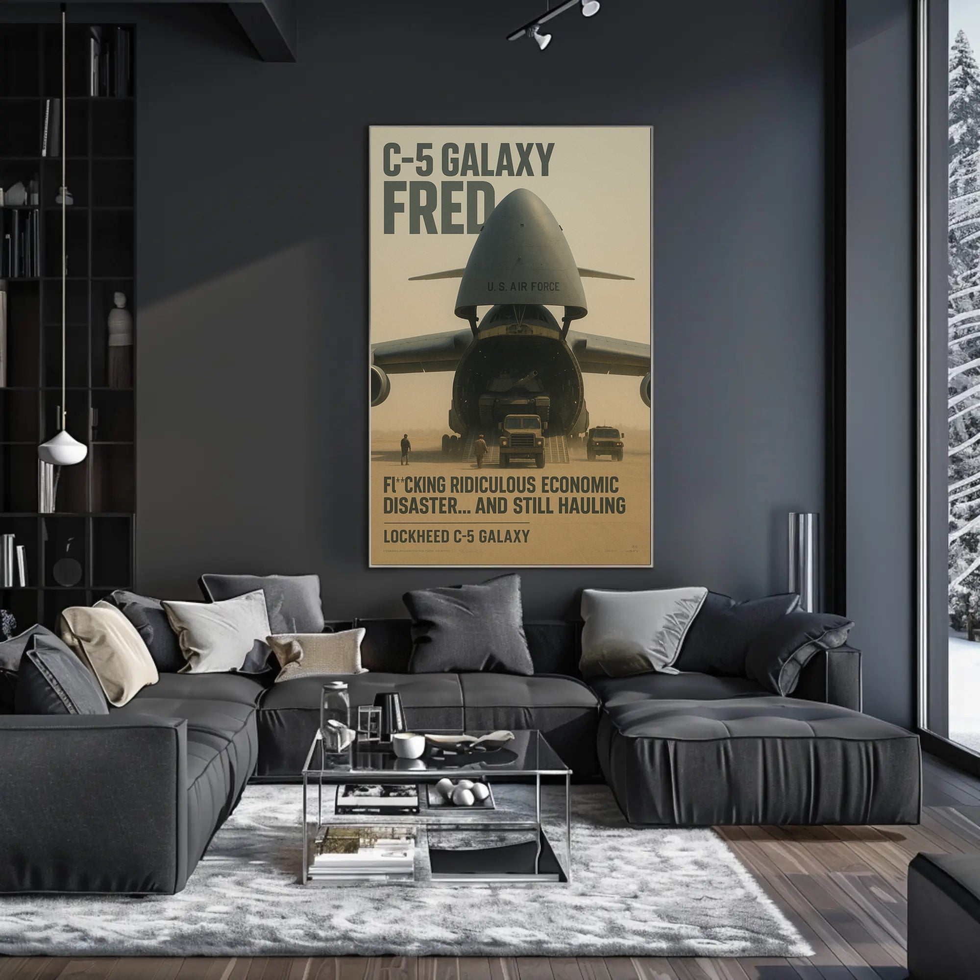 Military Aircraft with Tank U.S. Air Force Poster