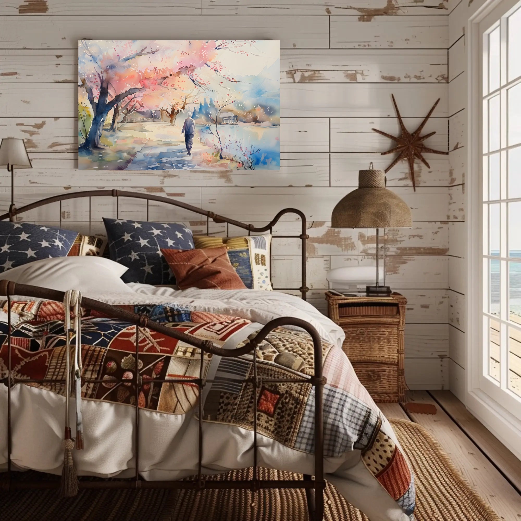 Serene Stroll Among Cherry Blossoms Poster