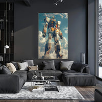 Colossal Mecha in the Sky Wall Art Poster PosterGoat