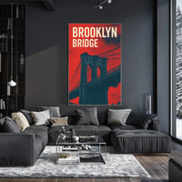 Brooklyn Bridge Urban Elegance: Modern Cityscape Poster
