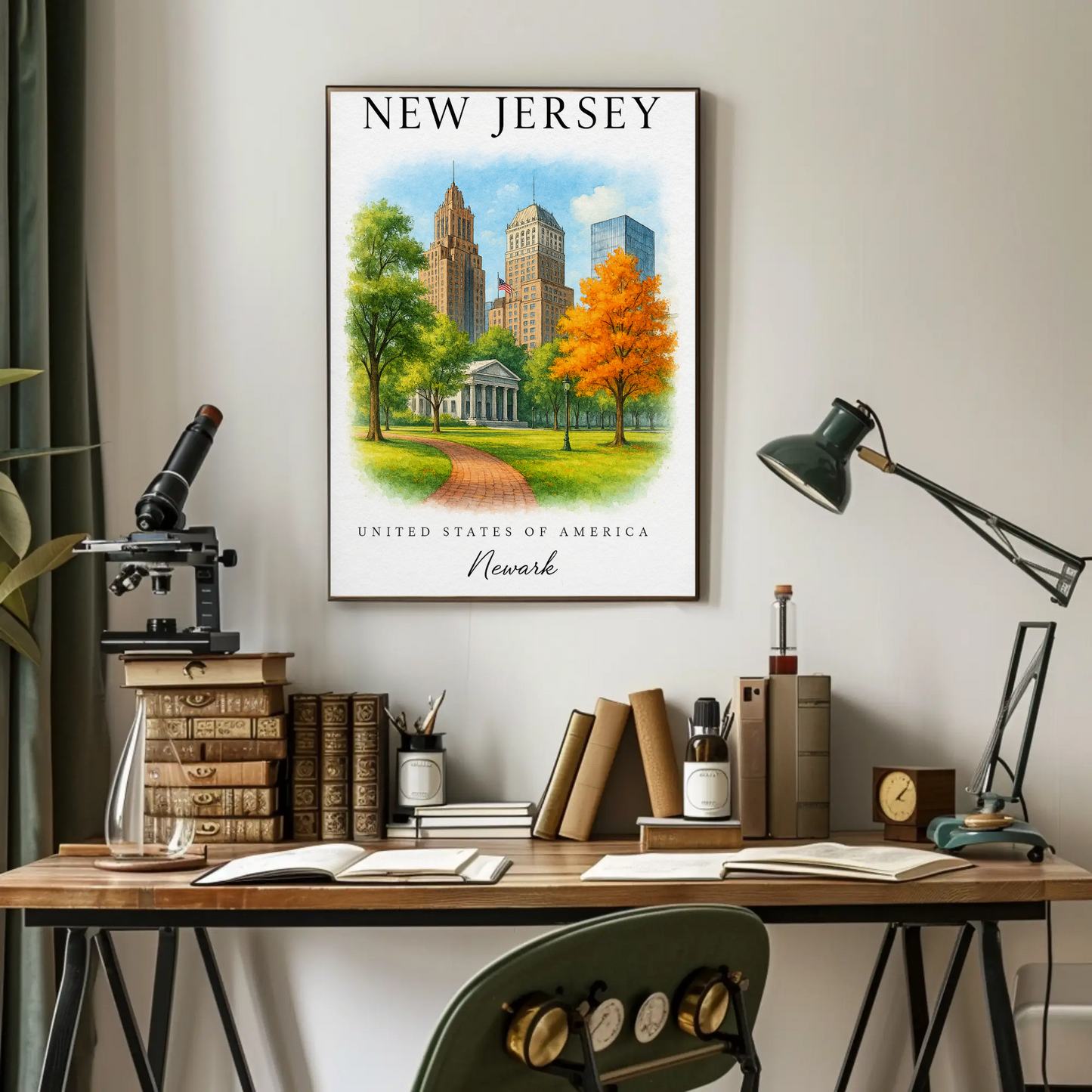 New Jersey, Newark Signature Series Vintage Travel Poster