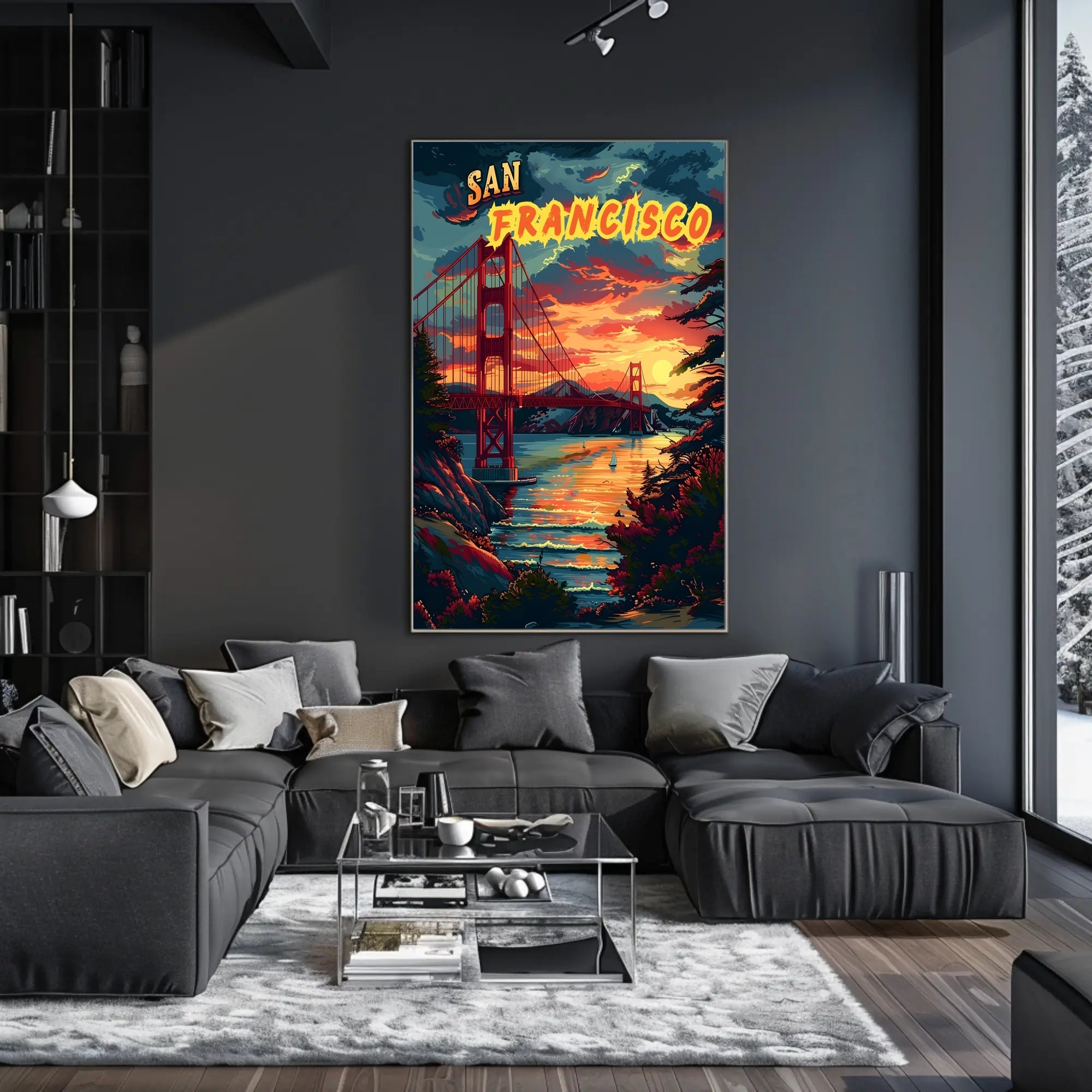 Sunset Over the Golden Gate Poster