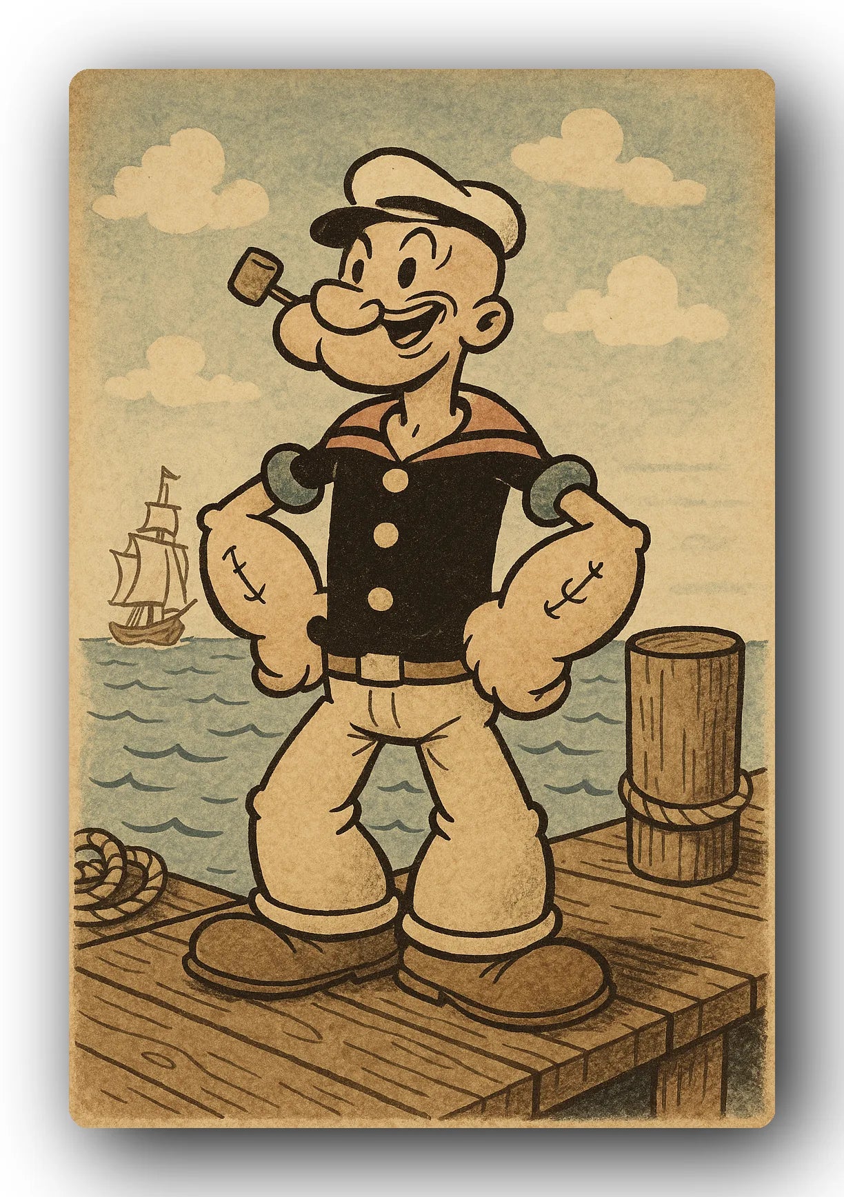Popeye 1929 Art Trading Card POP-250