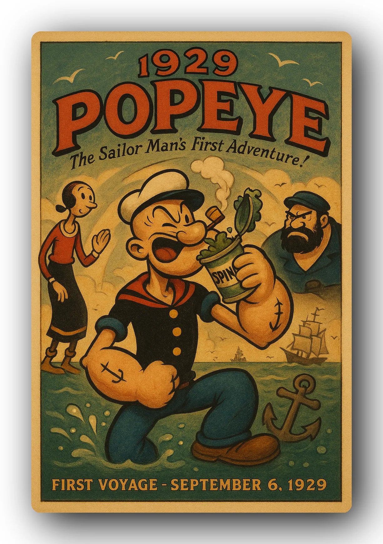 Popeye 1929 Art Trading Card POP-27