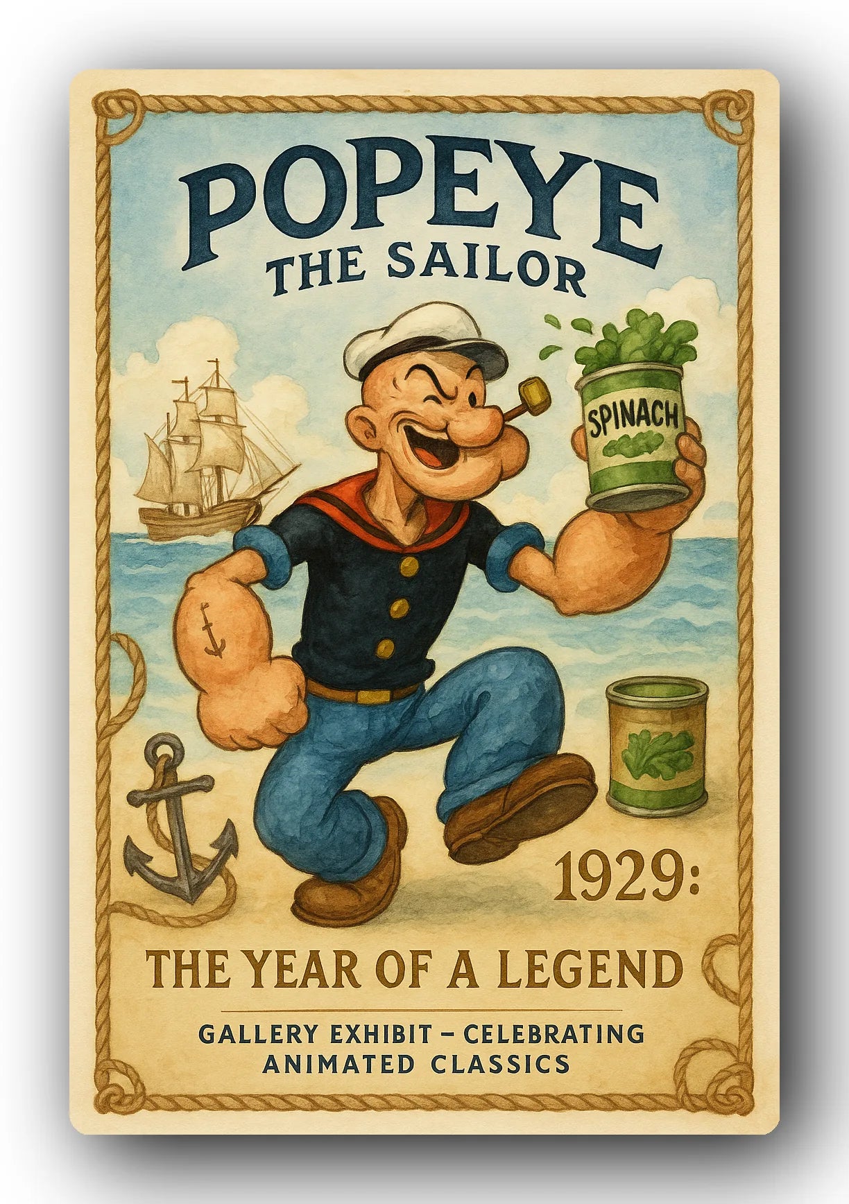 Popeye 1929 Art Trading Card POP-36
