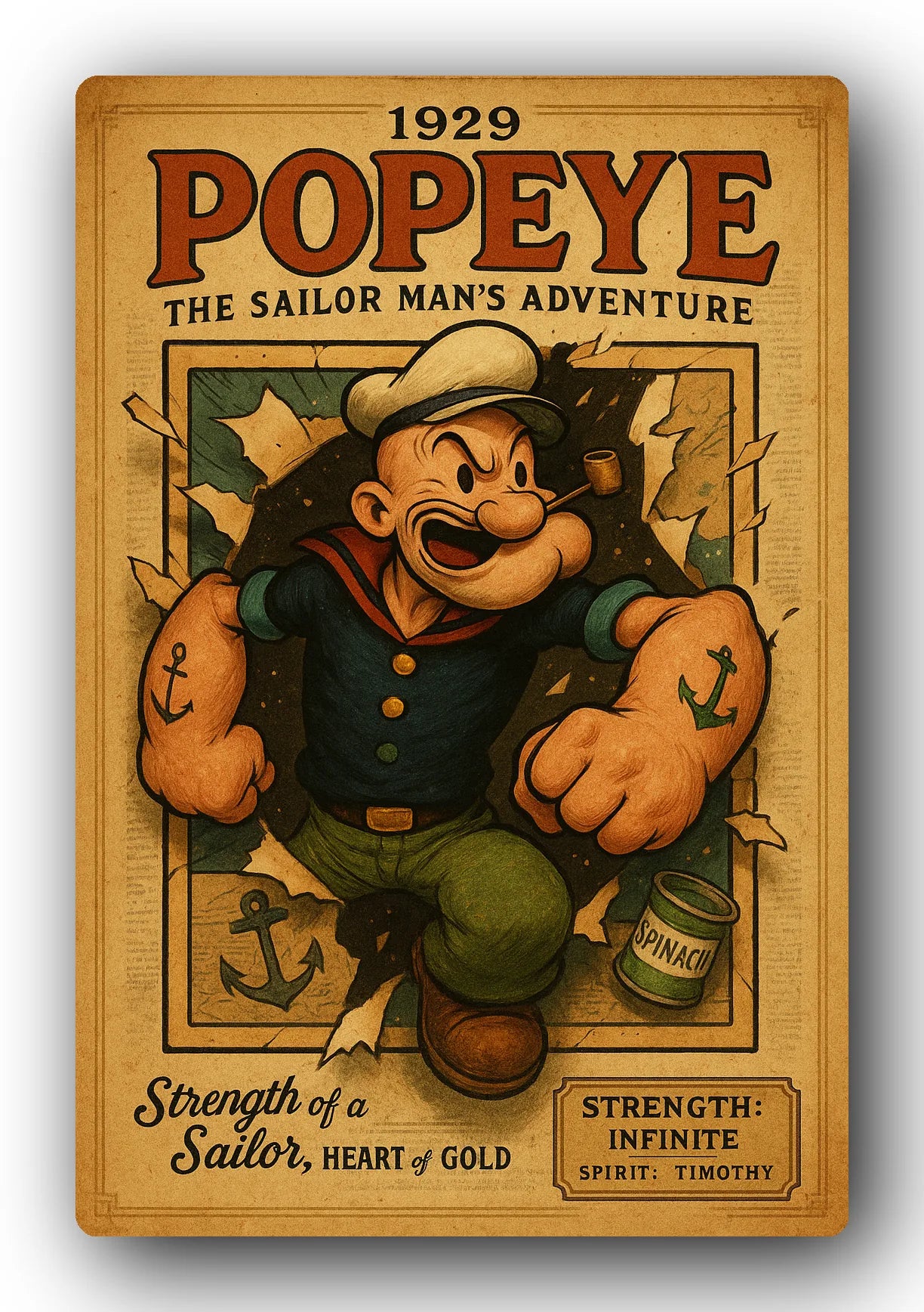 Popeye 1929 Art Trading Card POP-64