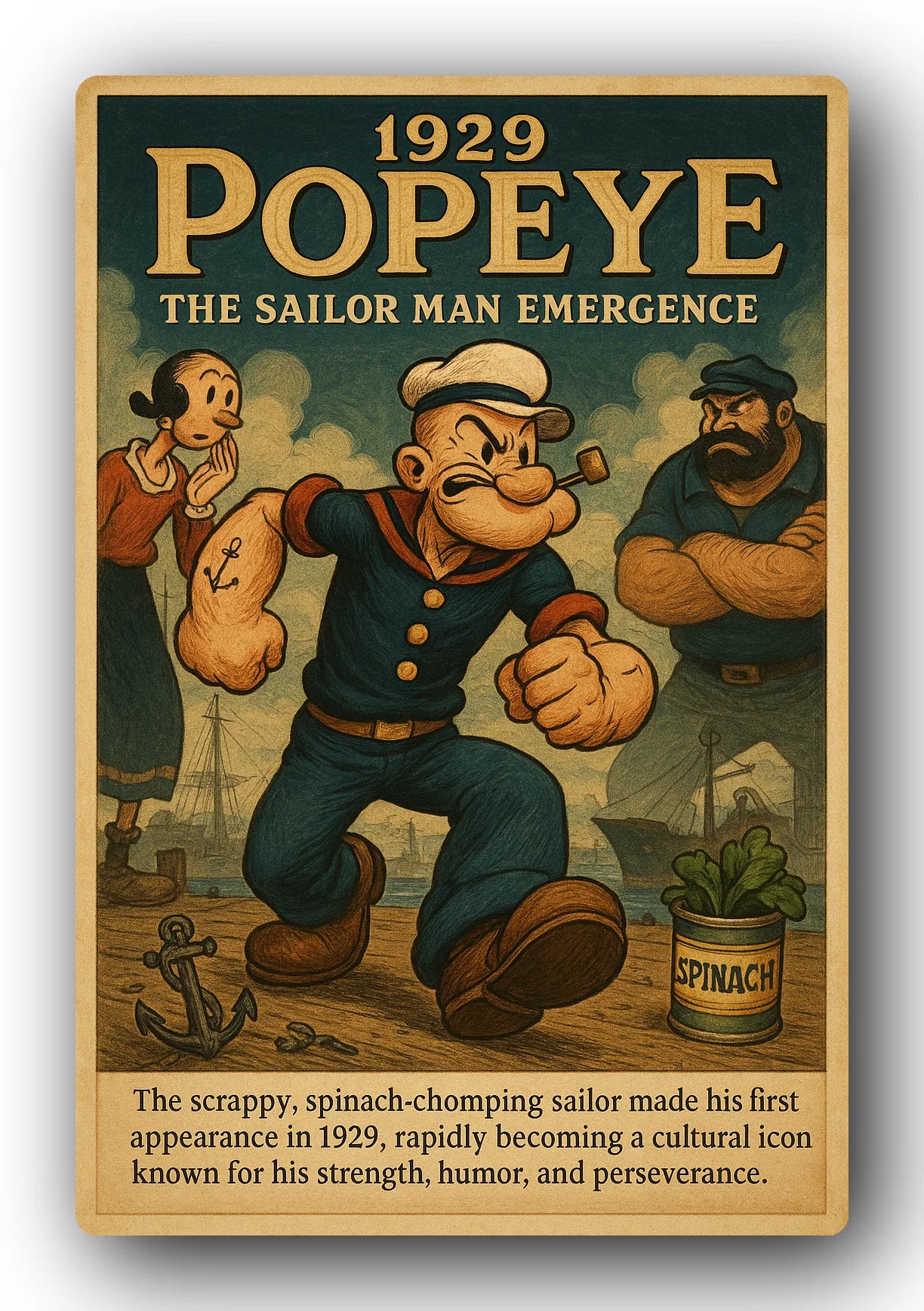 Popeye 1929 Art Trading Card POP-91