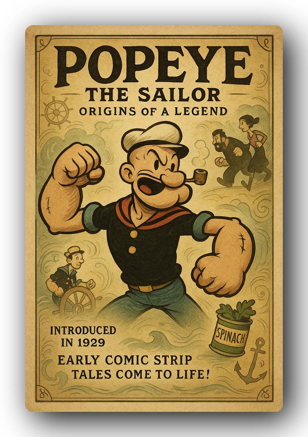 Popeye 1929 Art Trading Card POP-93