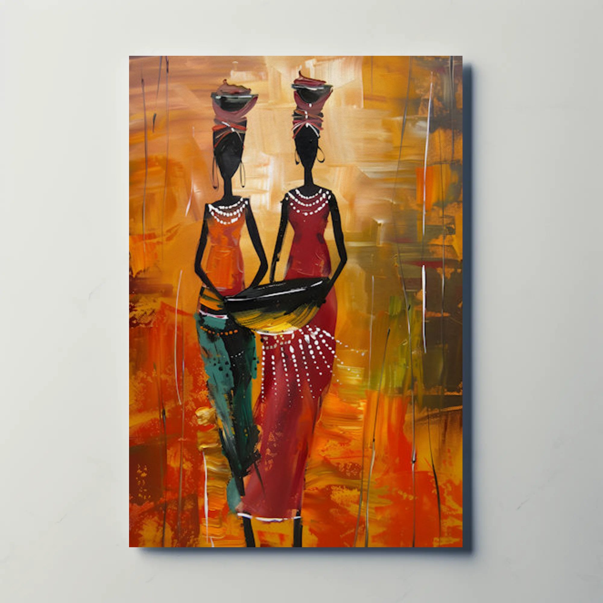 Traditional African Women's Art Vibrant Heritage Cultural Poster