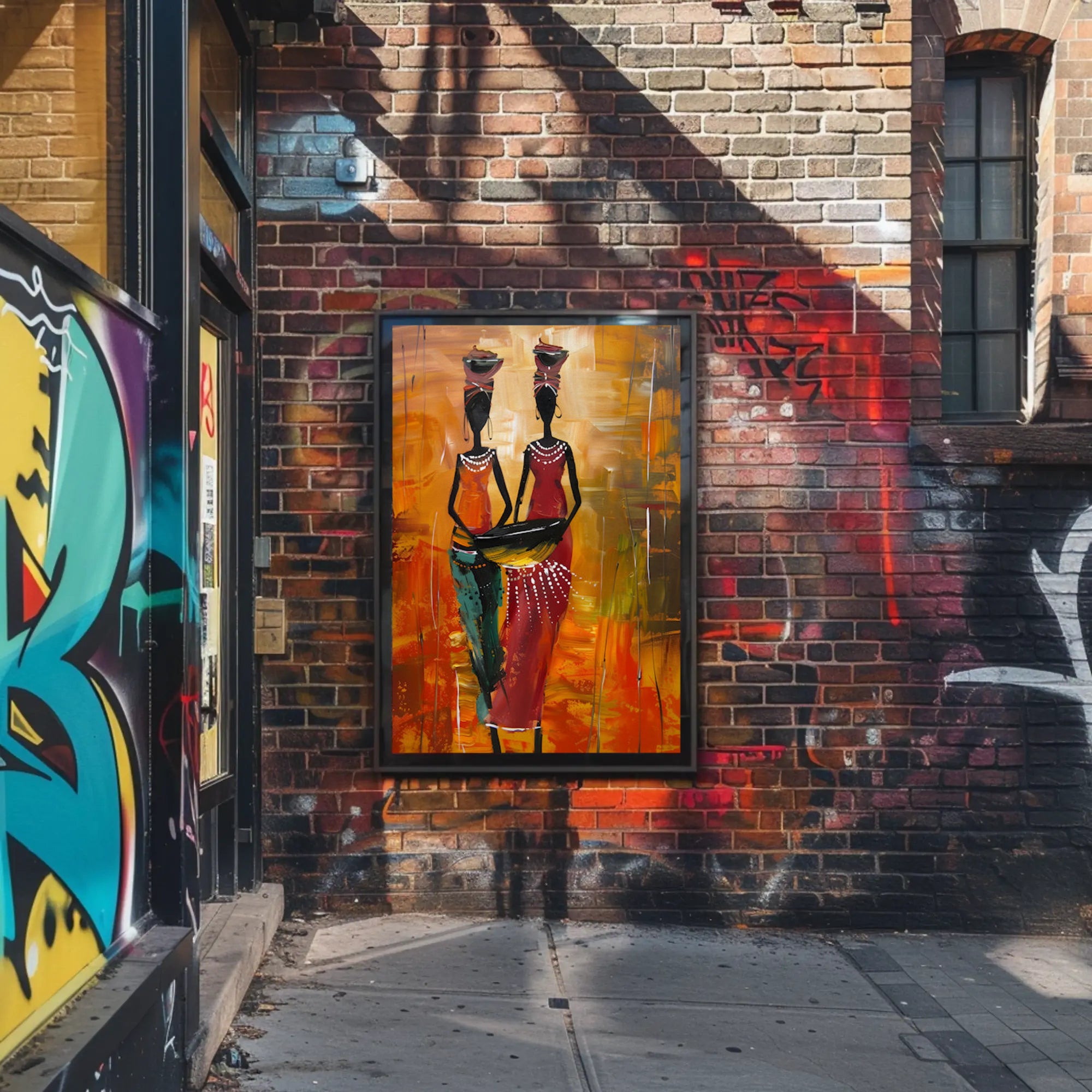 Traditional African Women's Art Vibrant Heritage Cultural Poster