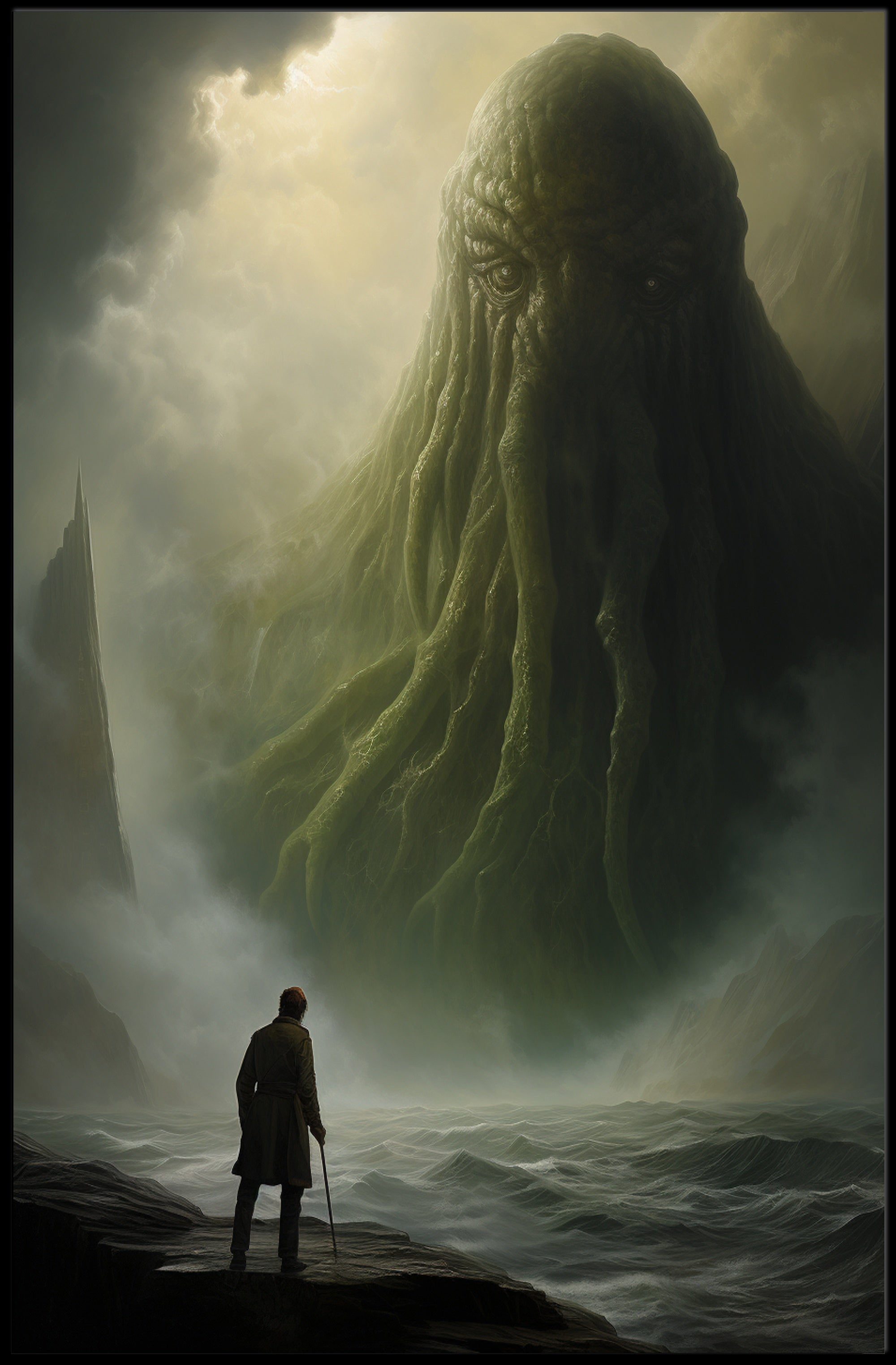 Surreal Mythical Sea Creature Futuristic Sci-Fi Poster