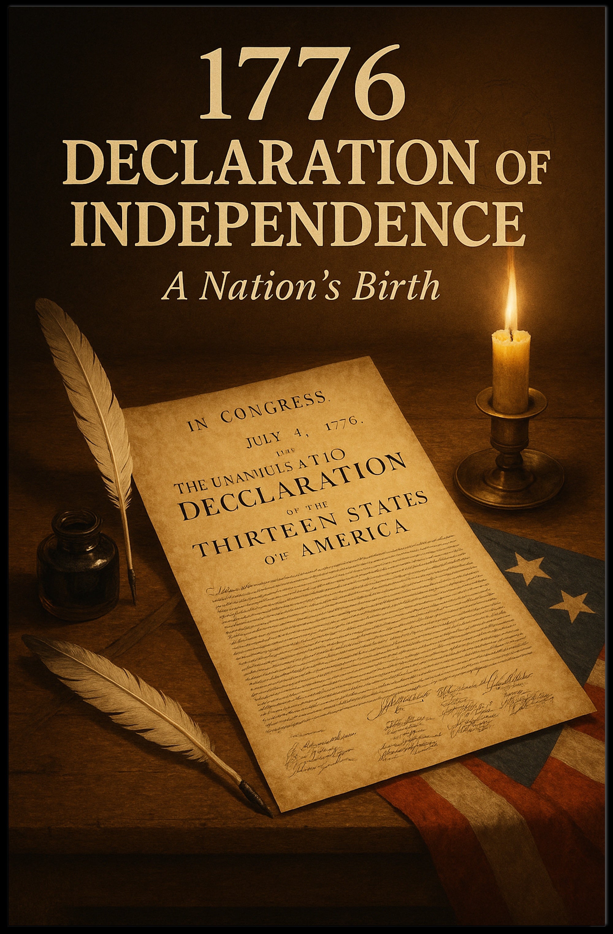 1776 Declaration of Independence Poster Print PosterGoat