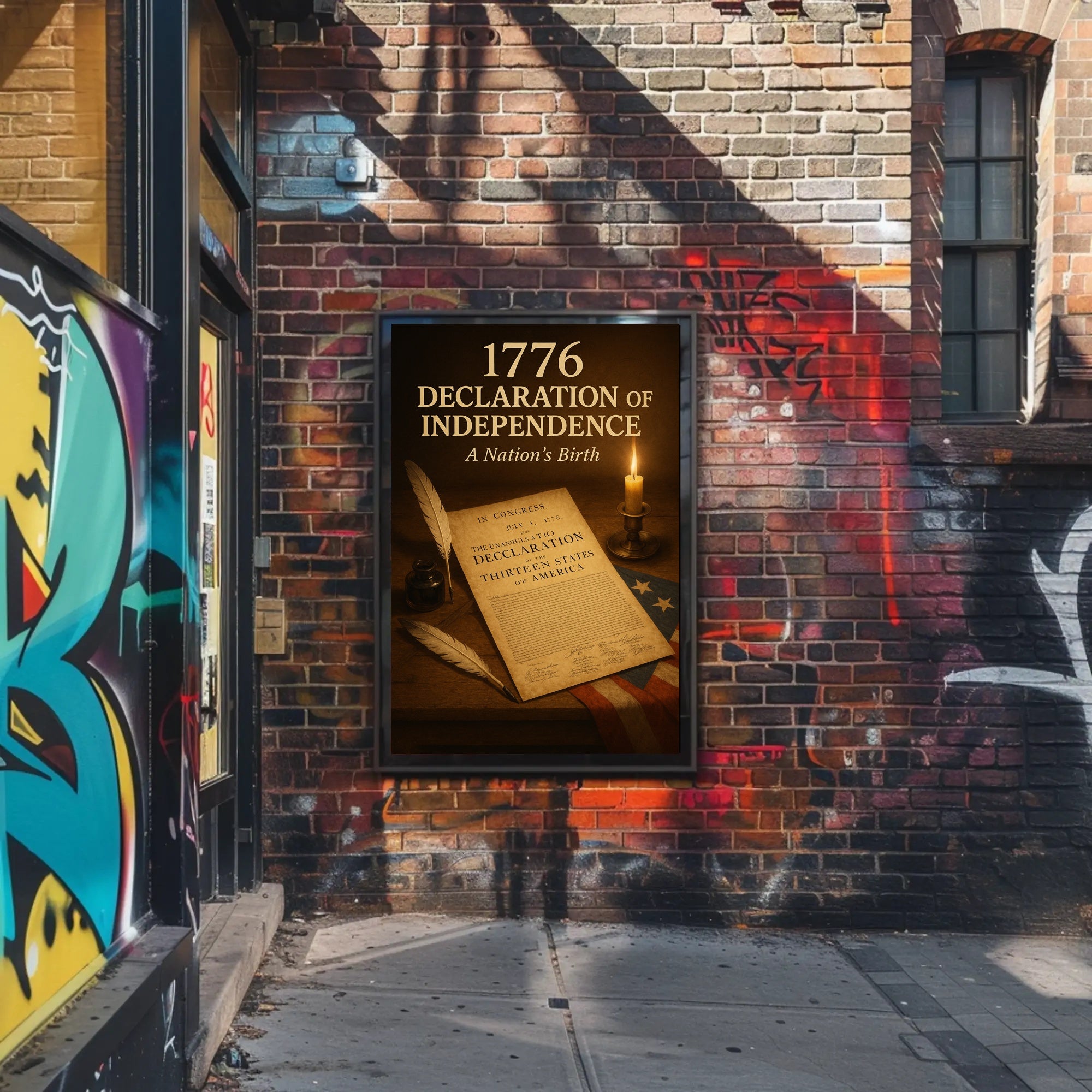 1776 Declaration of Independence Poster Print PosterGoat