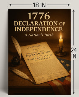 1776 Declaration of Independence Poster Print PosterGoat