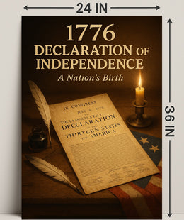 1776 Declaration of Independence Poster Print PosterGoat