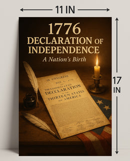 1776 Declaration of Independence Poster Print PosterGoat
