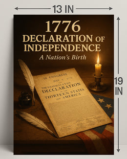 1776 Declaration of Independence Poster Print PosterGoat