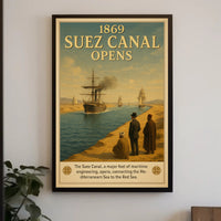 1869 Suez Canal Opens Poster PosterGoat