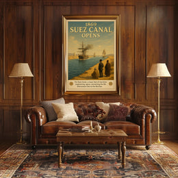 1869 Suez Canal Opens Poster PosterGoat