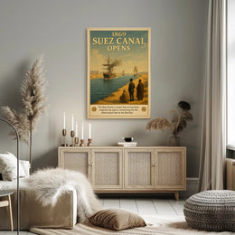1869 Suez Canal Opens Poster PosterGoat