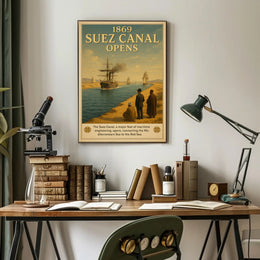 1869 Suez Canal Opens Poster PosterGoat