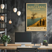 1869 Suez Canal Opens Poster PosterGoat