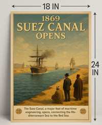 1869 Suez Canal Opens Poster PosterGoat