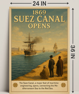 1869 Suez Canal Opens Poster PosterGoat
