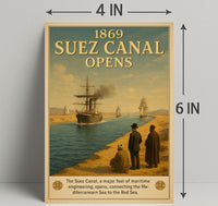 1869 Suez Canal Opens Poster PosterGoat