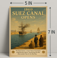 1869 Suez Canal Opens Poster PosterGoat