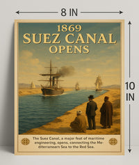 1869 Suez Canal Opens Poster PosterGoat