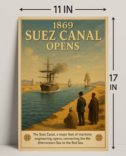 1869 Suez Canal Opens Poster PosterGoat