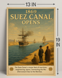 1869 Suez Canal Opens Poster PosterGoat