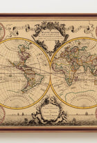 18th Century World Map Vintage Home Decor Artwork PosterGoat