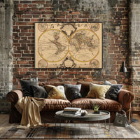 18th Century World Map Vintage Home Decor Artwork PosterGoat