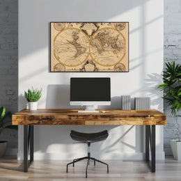 18th Century World Map Vintage Home Decor Artwork PosterGoat