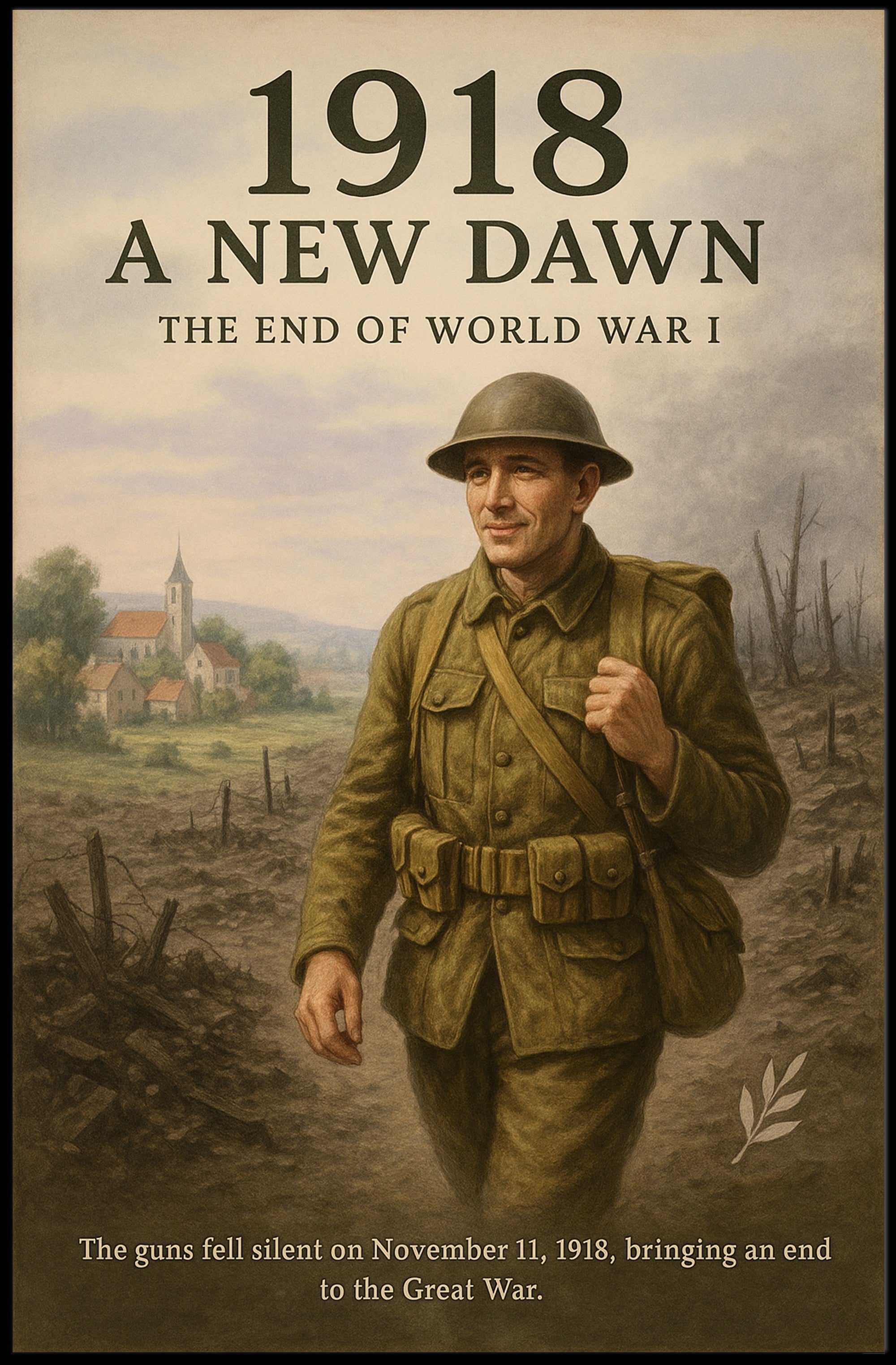 1918 A New Dawn Wall Art Print Inspired by History PosterGoat