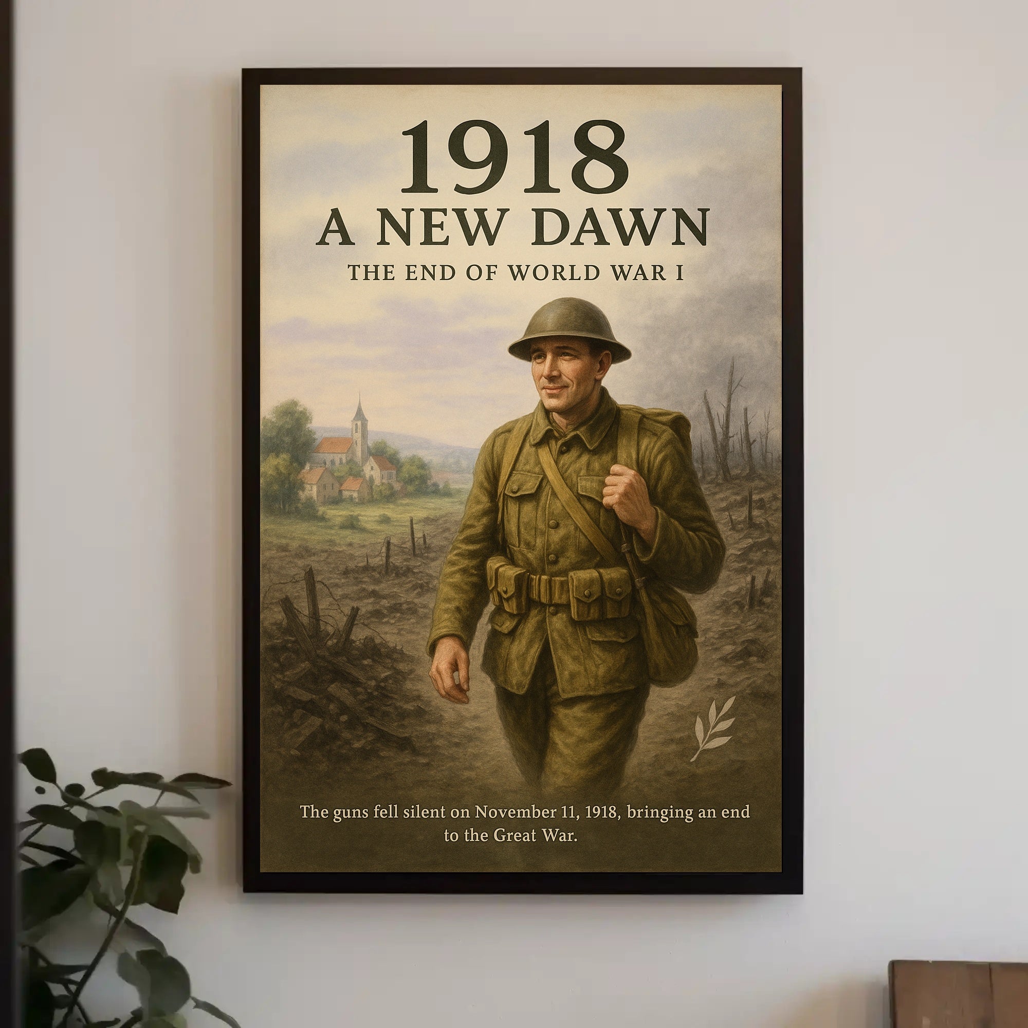 1918 A New Dawn Wall Art Print Inspired by History PosterGoat