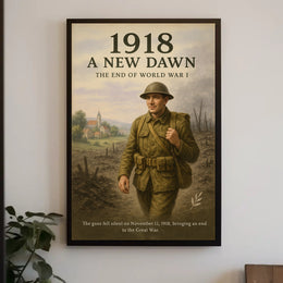 1918 A New Dawn Wall Art Print Inspired by History PosterGoat