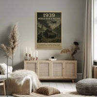 1939 World War II Begins Vintage Poster Wall Art PosterGoat