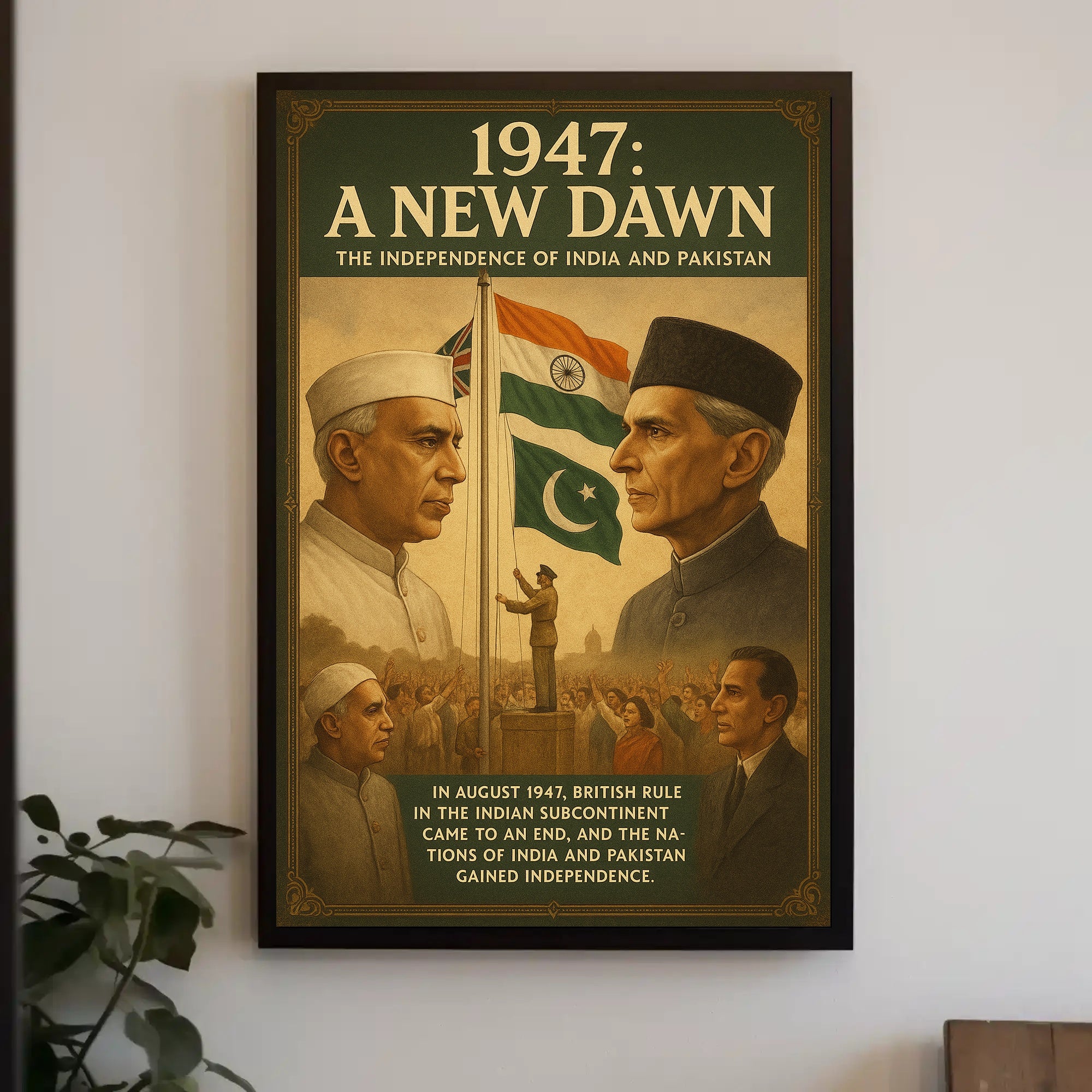1947 A New Dawn Historical Wall Art Print PosterGoat